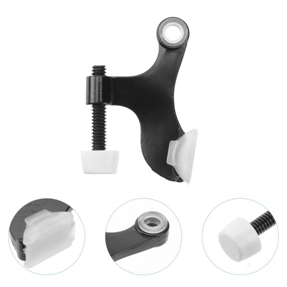 OFFIGAM Premium Zinc Alloy Door Stop with Wall Mount and Shock Absorbing Rubber Tip - Door Holder for Home and Office