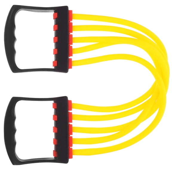 OFFIGAM Ergonomic Handle Yellow Tpe Chest Expander Rope for Effective Workouts