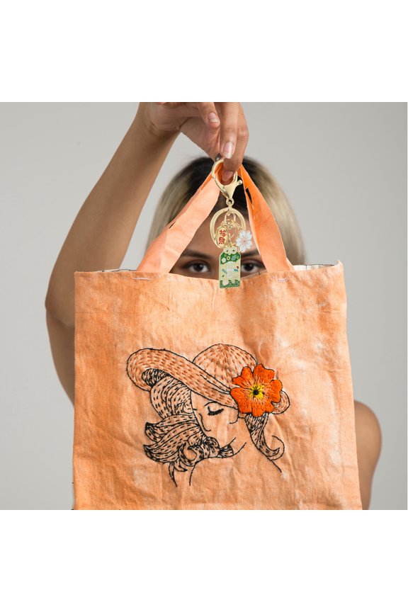 Purse Jewelry Adorable Flower Bell Keychain Alloy Pendant 1Pcs 3.5X1.1X0.04In