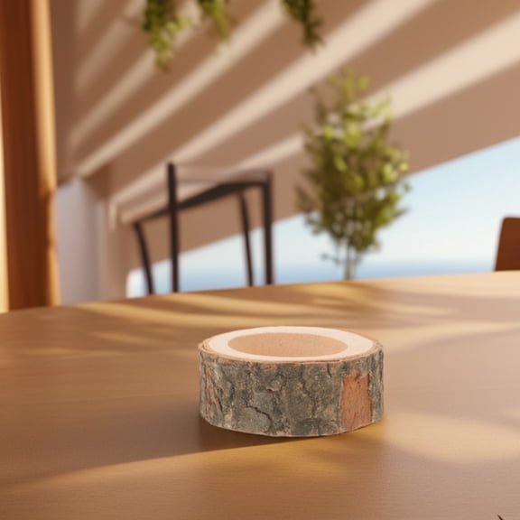 OFFIGAM Rabbit Bowls 1Set Wooden Coffee Round Bunny Food Bowl For Small Animals