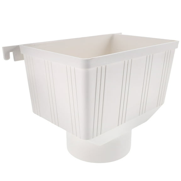 OFFIGAM Rain Barrel Downspout Gutter Connector White PVC Protect House Structure 1 Set