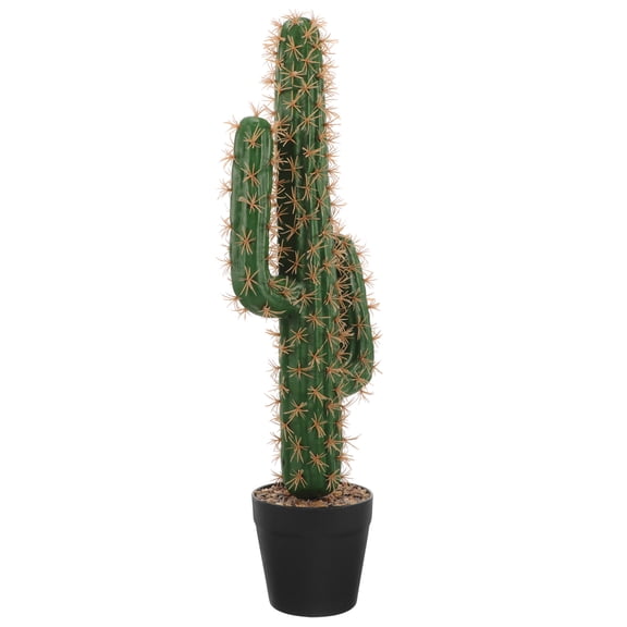 OFFIGAM Fake Saguaro Cactus Bonsai Artificial Plant with Vibrant Colors for Home Tabletop Decoration