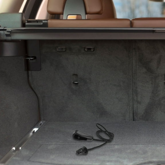 OFFIGAM Rear Parcel Shelf String Black Tailgate Trunk Strap for Secure Vehicle Storage with Easy Installation