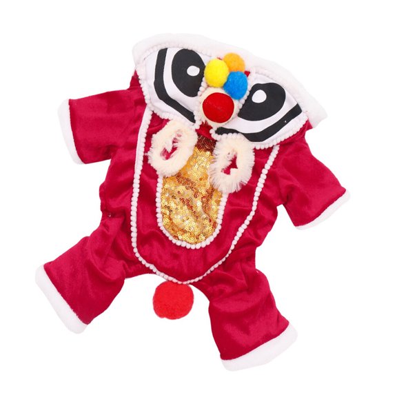 OFFIGAM Red Flannel Dog Costume for Christmas and New Year Parties Comfortable Lightweight Design 70100 cm