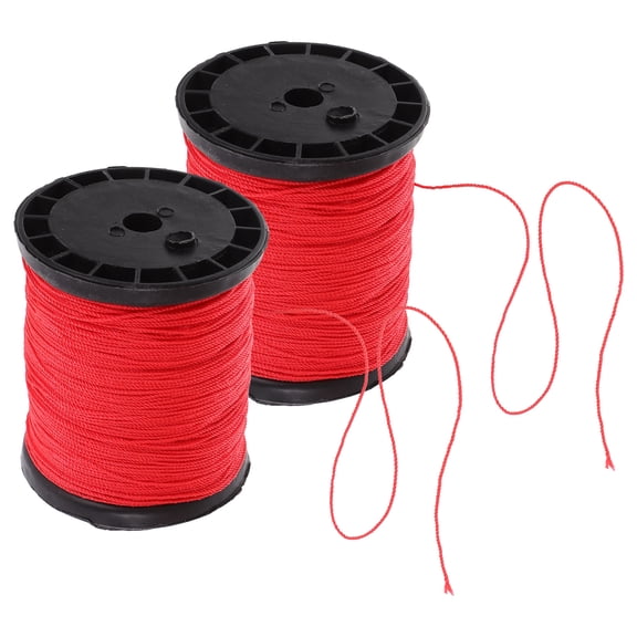 OFFIGAM Red Nylon Masonry String Durable Twisted Construction Line for Gardening and DIY Projects