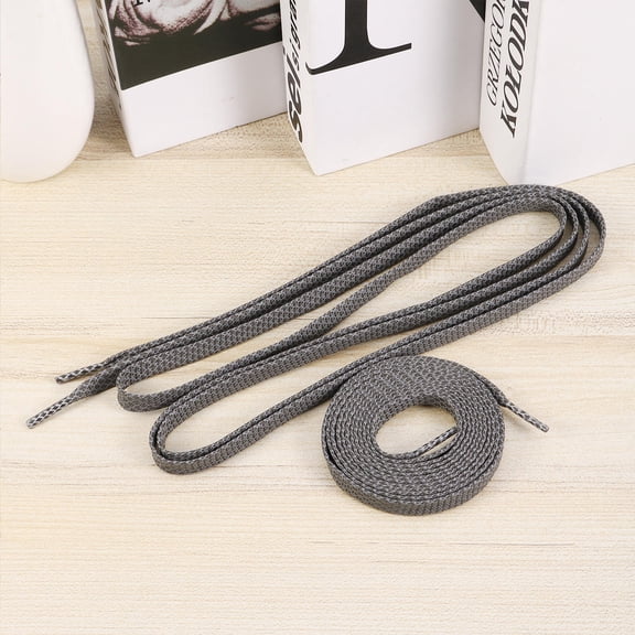 OFFIGAM Reflective Shoelaces for Shoes Accessories Dark Grey High Visibility Polyester 8mm x 180cm