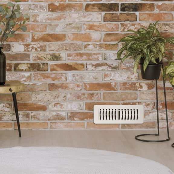 OFFIGAM Reliable White Plastic Floor Register for Home Air Ventilation and Noise Reduction