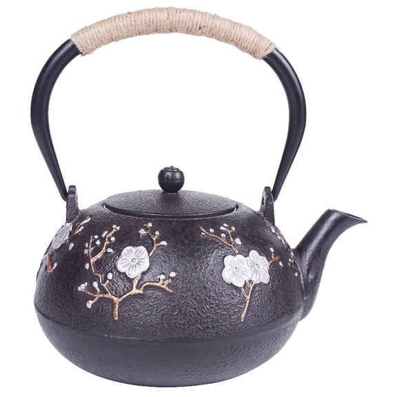 OFFIGAM Retro Cast Iron Tea Pot with Comfortable Handle for Home and Office Use
