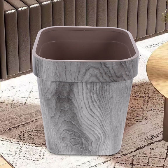 OFFIGAM Grey Reusable Waste Basket with Plastic Build for Kitchen, Bathroom, Laundry Room Use