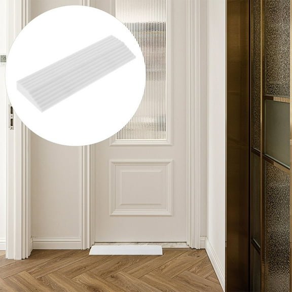 OFFIGAM Set of 4 Reusable White Rubber Doorway Ramps with Non- for Easy Daily Installation