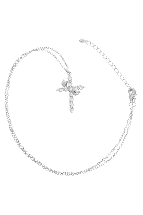 Rhinestone Cross Choker Necklace For Women 1Set Stylish Choice For Formal Attire And Casual Outfits