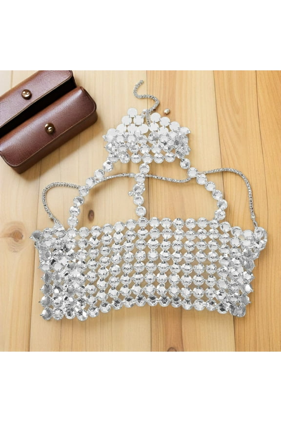 Rhinestone Halter Neck Vest Top for Women's, Breathable Acrylic Acid Fabric, Open Back Design, Fashion Party Wear