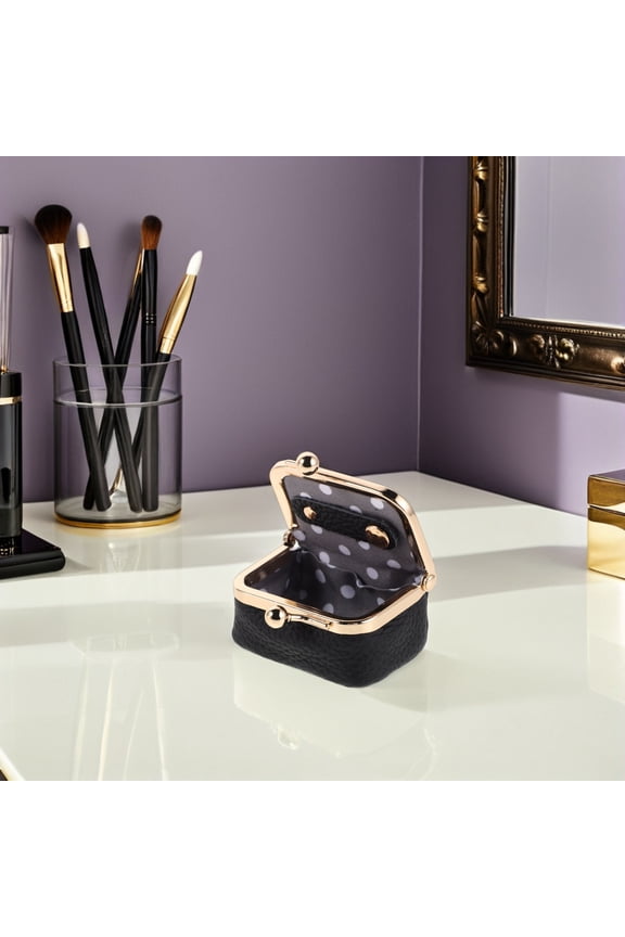 Ring Storage Case Vintage Design Black Organization 1Pack