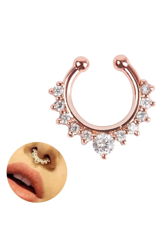Rose Alloy Nose for Women, Stylish Nose for Parties, Nightclubs, and Everyday Wear