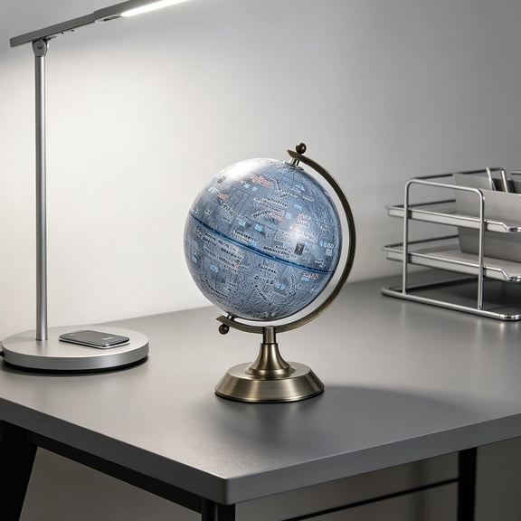 OFFIGAM Rotating Lunar Globe Multi-Color Plastic and Metal Desktop Decor