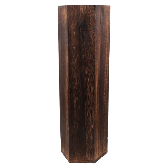OFFIGAM Wooden Umbrella Stand Coffee Color Handcrafted Farmhouse Entryway