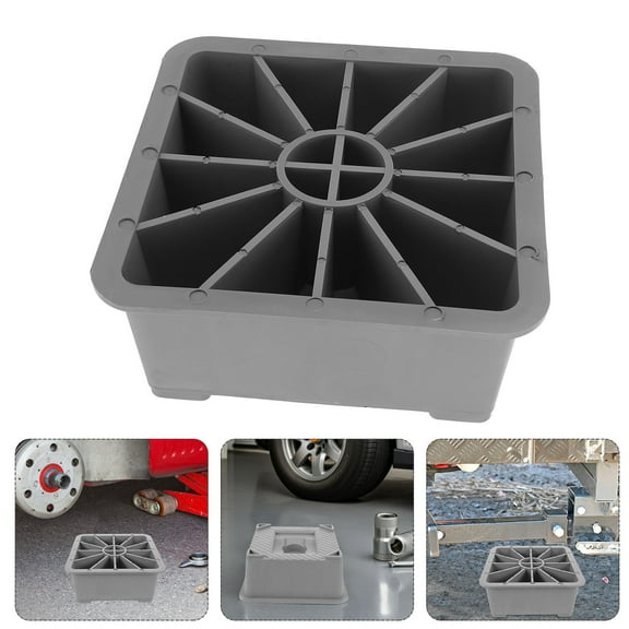 OFFIGAM Camper Jack Block Grey PP Material Rv Leveling Pads for Stable Trailer Jack Support