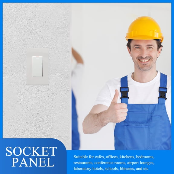 OFFIGAM Screwless Wall Plate 1 Gang White Electrical Outlet Cover for Kitchens and Offices