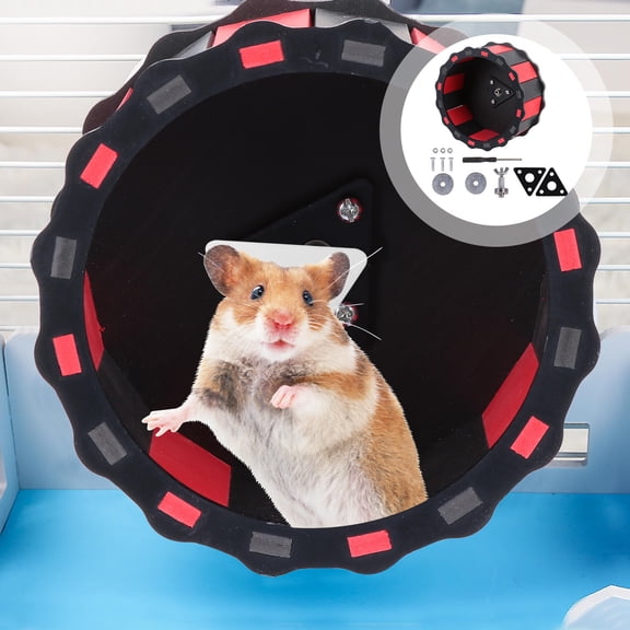 OFFIGAM Small Pet Red Hamster Exercise Wheel for Fun Running and Agility