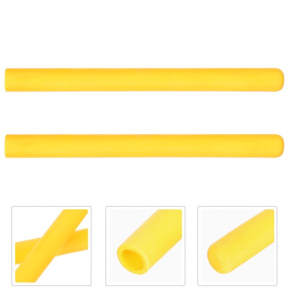 OFFIGAM Yellow Silicone Drumstick Covers 2-Pack - Protective Sleeves for Drumsticks During Practice and Performance