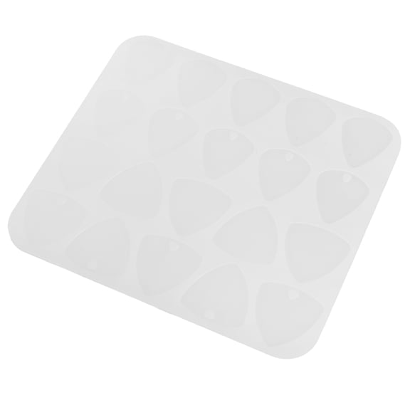 OFFIGAM Silicone Guitar Pick Molds for Epoxy Resin DIY Crafting Easy to Use White Durable Reusable 5 Count