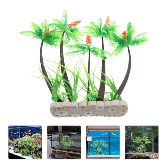 OFFIGAM Simulation Fish Tank Tree Model Artificial Plastic Plant Decoration