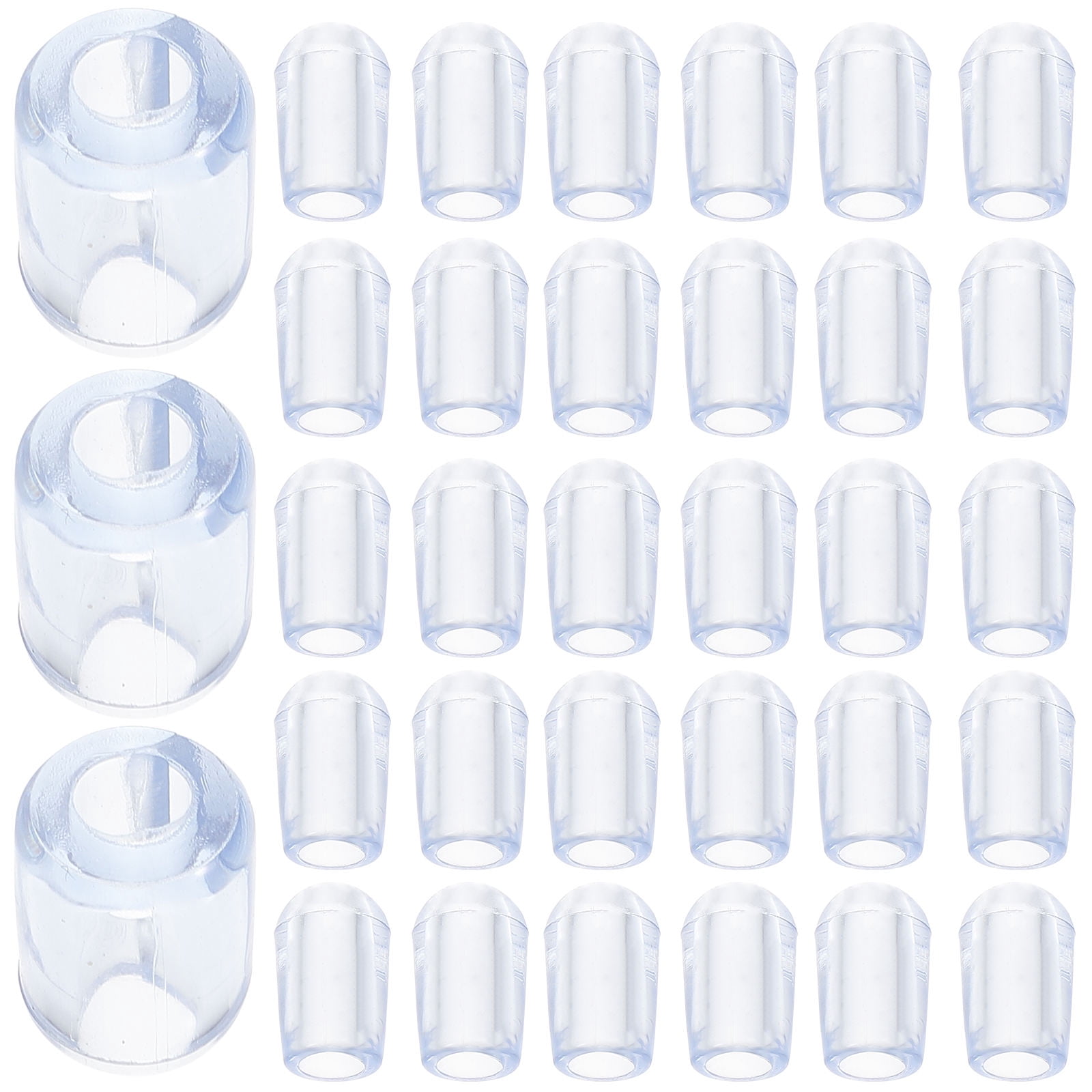 Homoyoyo 80-Piece Transparent PVC Sink Replacement Feet – Protectors For Kitchen Sink Grid, 4mm & 5mm