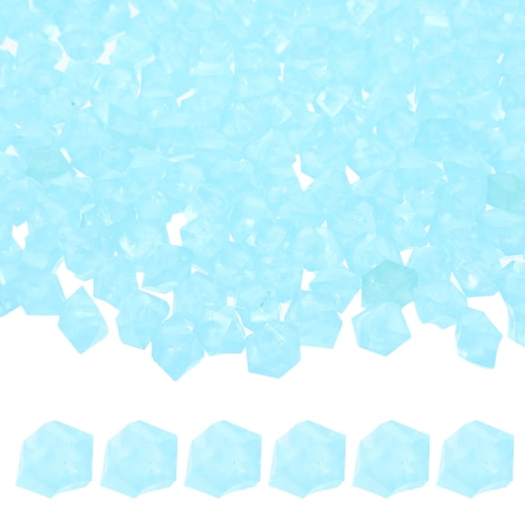 OFFIGAM Glowing Sky-Blue Resin Pebbles for Fish Tank and Garden Pathway Decoration