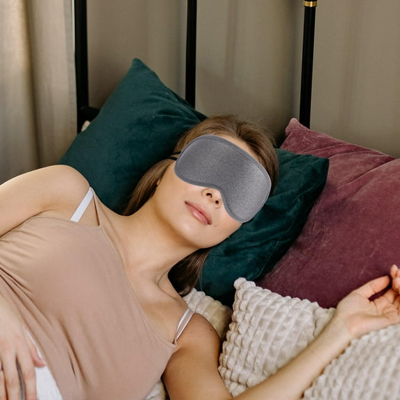 OFFIGAM 3D Eye Mask Grey Memory Foam for Protection and Quick Sleep Relief