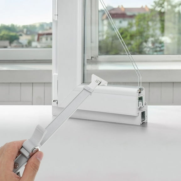 OFFIGAM Adjustable Sliding Window Security Bar Stop Aluminum , 1 Set, Window for Home