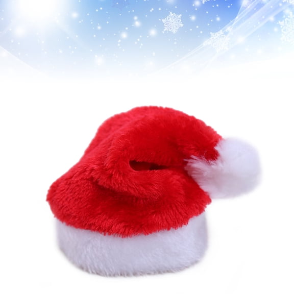 OFFIGAM Red Plush Small Dog Hat for Holiday Celebrations, Costume Accessory, 1 Piece for Small Dogs