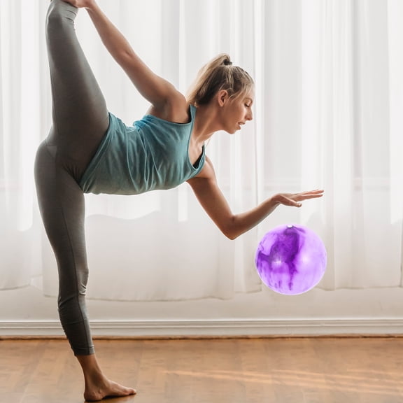 OFFIGAM Small Pilates Ball Purple PVC Gym Ball for Balance Training Yoga 1Pack
