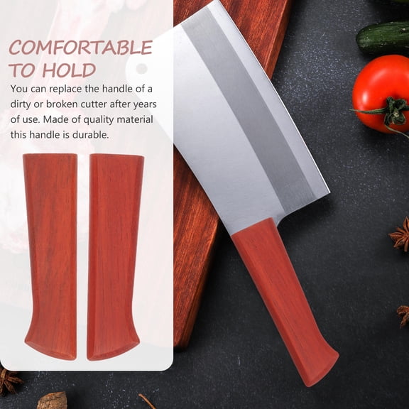 OFFIGAM Replacement Wood Handle for Woodworking Tools, Dark Red Color, and Comfortable Grip, 1 Set Included