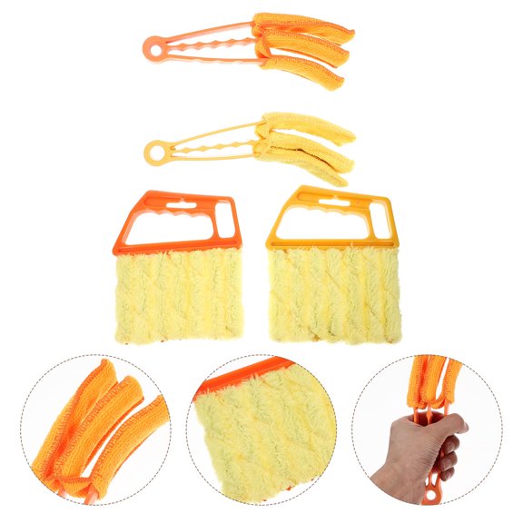 OFFIGAM Soft Plastic Reusable Blinds Cleaning Brush, Assorted Colors, 1 Set for Home and Office Daily Dusting
