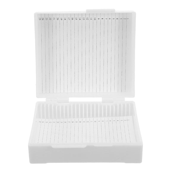 OFFIGAM Compact White Microscope Slide Organizer for Laboratory Slide Management