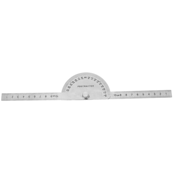 OFFIGAM Stainless Steel Angle Protractor Ruler 0-180 for Precise Woodworking Construction Measuring Tool