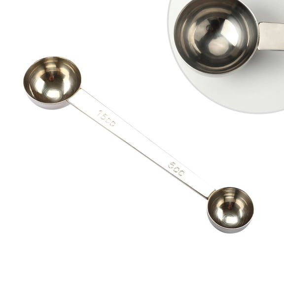 OFFIGAM Stainless Steel Double Coffee Scoop Measuring Spoon for Coffee Tea Ingredients Mini Size 1 Piece