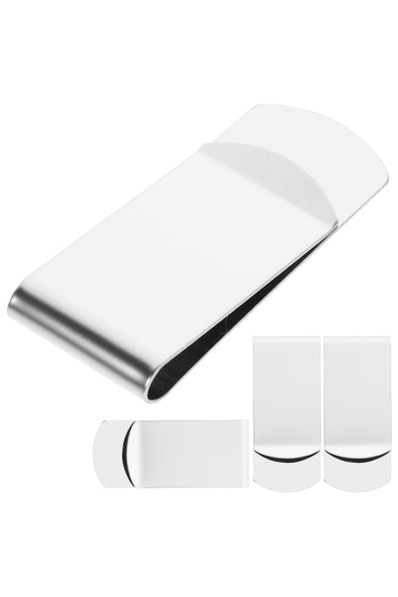 Stainless Steel Money Clip Set, 4pcs Portable Cash and Card Holder for Home and Travel Use