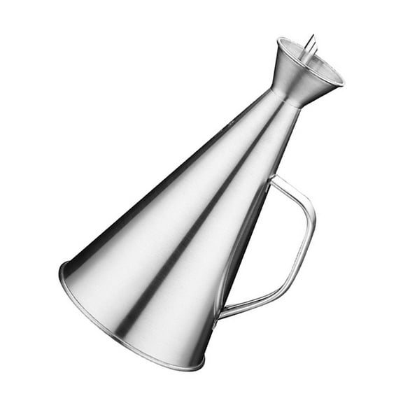 OFFIGAM Stainless Steel Oil Dispenser with Funnel Spout for Easy Pouring and Controlled Refilling, 500ml Bottle
