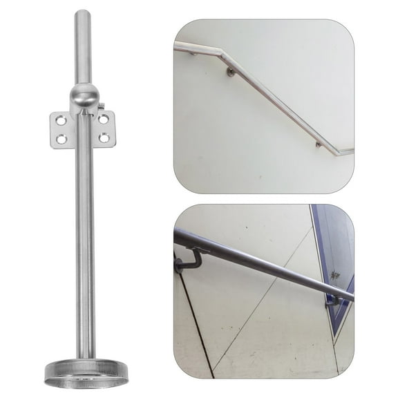OFFIGAM Stainless Steel Stair Railing Bracket Plated Silver Color with Sleek Minimalist Design