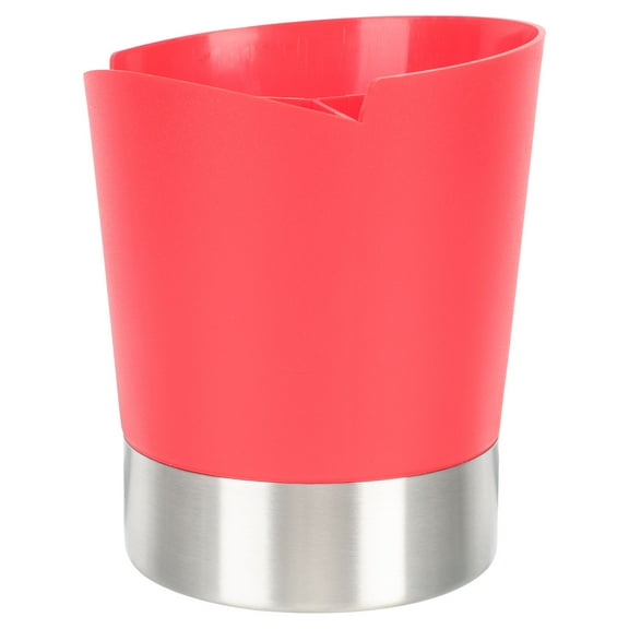 OFFIGAM Straw Holder for Large Straws 1Pack Red Square Shape ABS and Stainless Steel