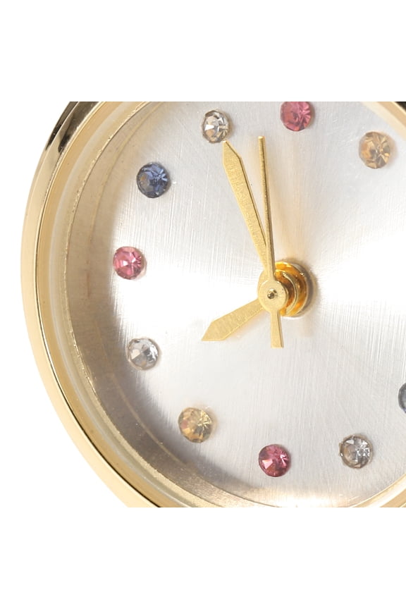 Stylish Finger Watch with Rhinestones for Women's Waterproof Alloy Quartz Timekeeper