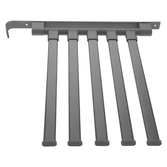 OFFIGAM Multifunctional Grey Towel Rack Adjustable Rods for Bathroom Wall