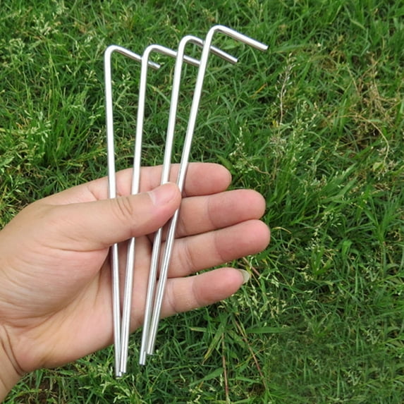 OFFIGAM Camping Tent Tie Downs with Fixation Nails and Rope Set for Outdoor Shelter Securement - 1 Set