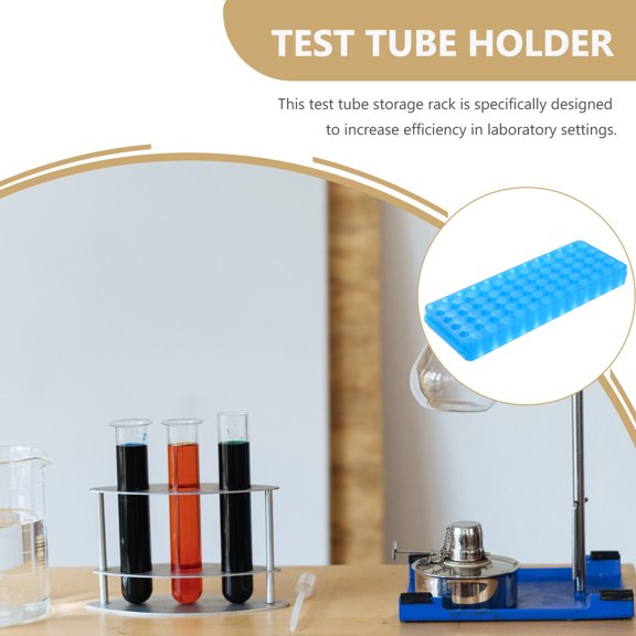 OFFIGAM Test Tube Display Rack Blue ABS Material for Laboratory Sample Storage and Classification