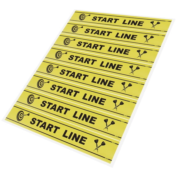 OFFIGAM Yellow PVC Dart Throw Marker Ground Sheet for Indoor Games, and Portable, 1 Set