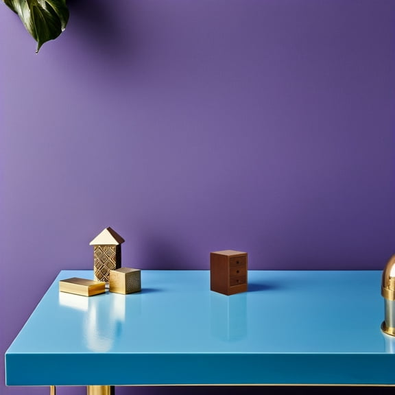 OFFIGAM Compact Dollhouse Side Table, Light Brown Rubber Wood Nightstand, Realistic 1:12 Scale Miniature Furniture