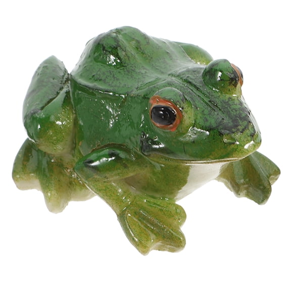 OFFIGAM Tiny Landscape Decoration Frog Figurine Frog-shaped Green 1Pack Indoor Accessory For Home Decor