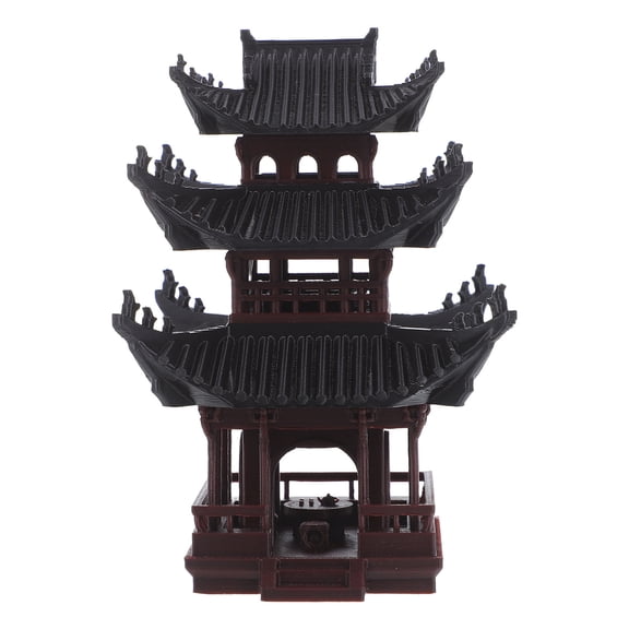 OFFIGAM Miniature Pavilion Figurine Multi-Color Bonsai Zen Garden Decoration for Indoor Home and Office Spaces