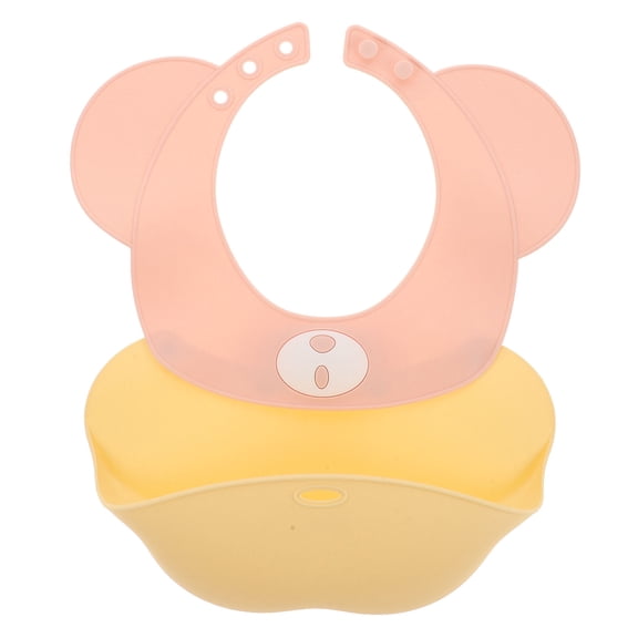 OFFIGAM Silicone Toddler Bib in Assorted Colors, 1 Piece Feeding Accessory for Infants and Toddlers